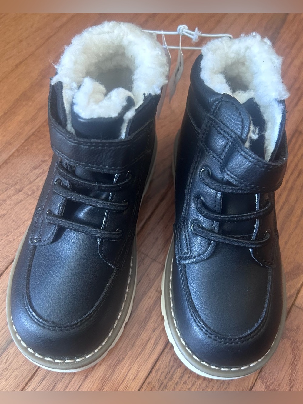 Old Navy Black Kids Faux-Fur Lined Boots